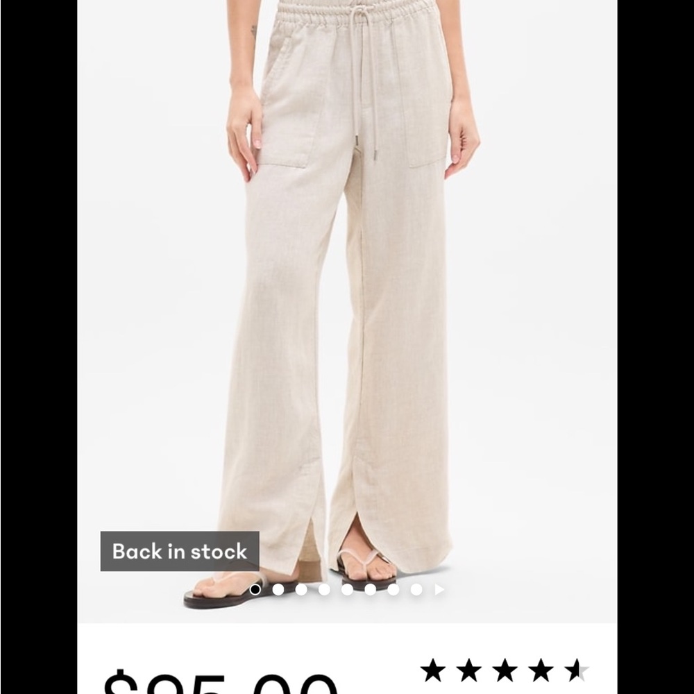 Athleta Retreat Linen Wide leg pants size S